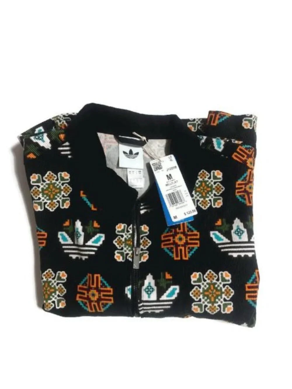 Adidas Monogram All Over Print Loose Coach Jacket Mens Size Medium Black JY2998